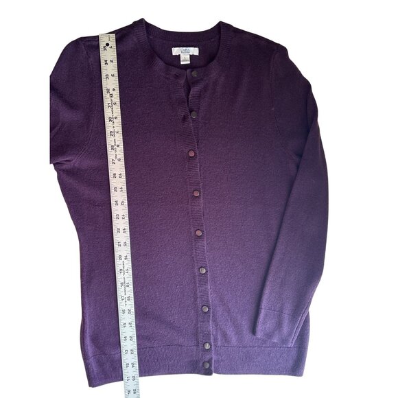 Croft & Barrow Purple Button-Front Acrylic Cardigan Sweater Womens Small - Picture 6 of 7